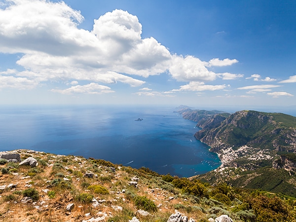 Trail of the Tre Calli loop hike in Amalfi Coast, Italy