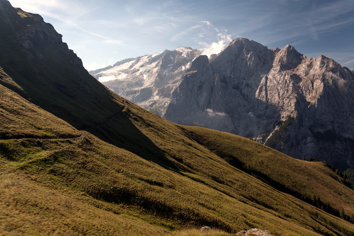 Trail of the Viel del Pan Marmolada Hike in Dolomites, Italy