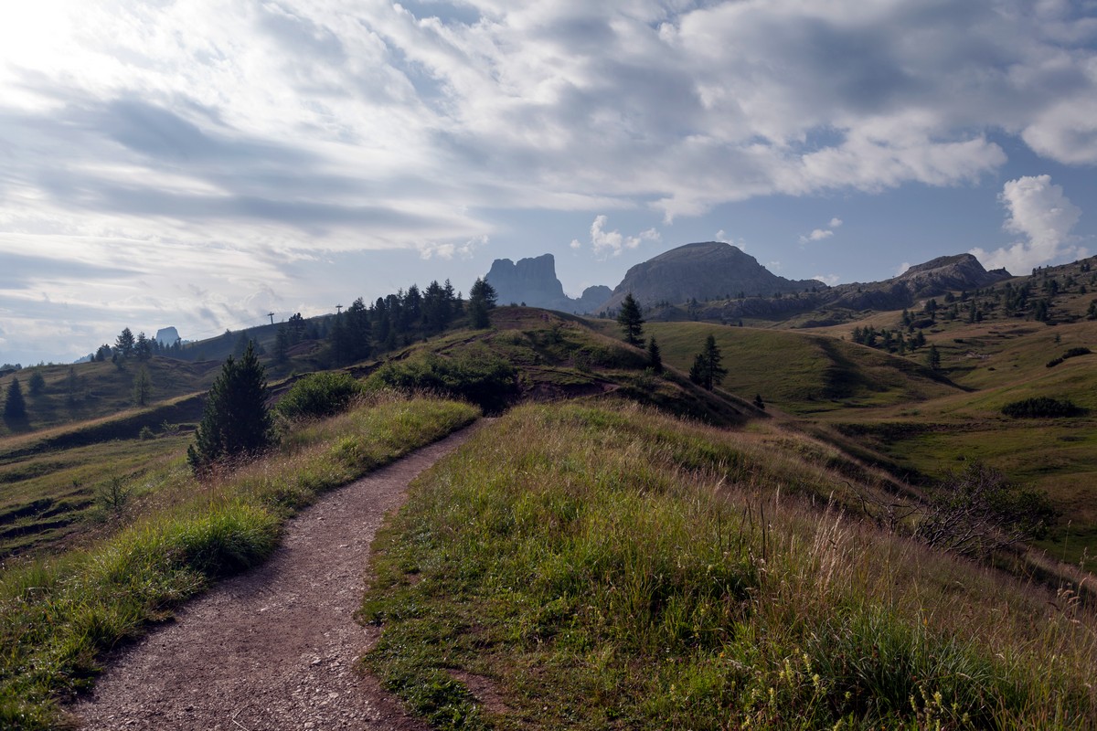 Averau and Nuvolau from the Nuvolau Hike in Dolomites, Italy