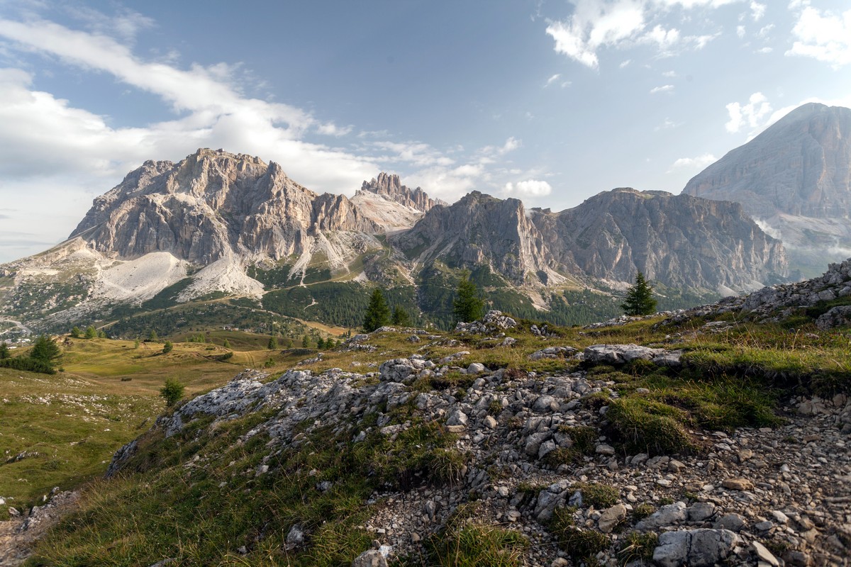 Le Tofane from the Nuvolau Hike in Dolomites, Italy