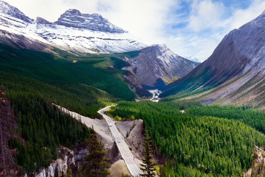 Beautiful overlook you must visit on your trip to Icefields Parkway