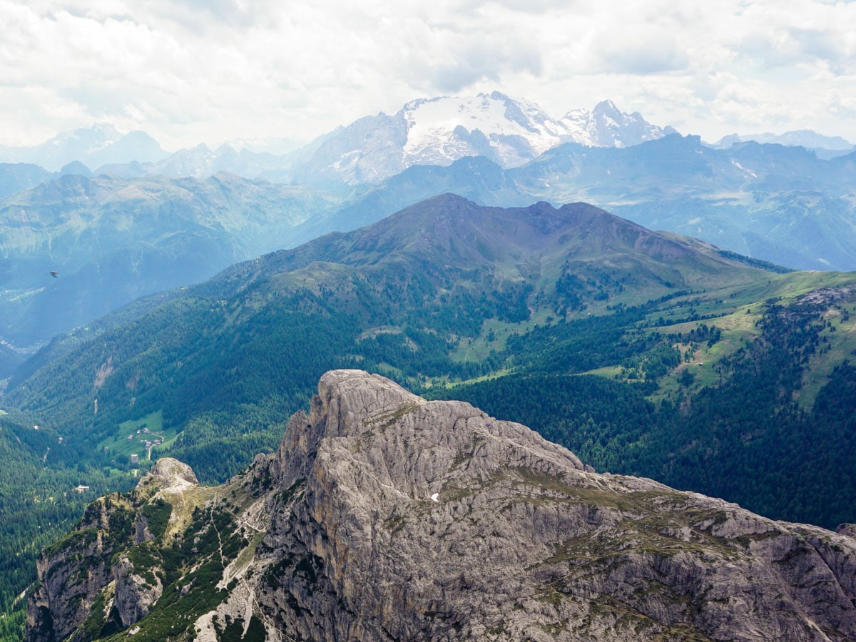 Trail to the Lagazuoi to Passo Falzarego Hike in Dolomites, Italy