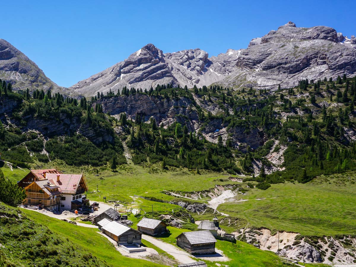 Rifugio Fodara Vedla on the Alpe di Sennes Hike in Dolomites, Italy