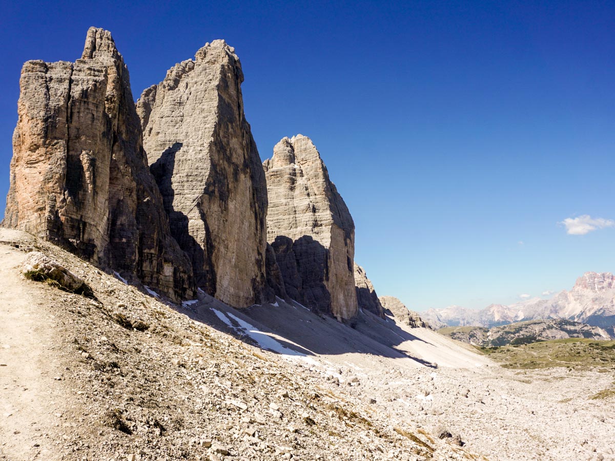 Views from the Tre Cime di Lavaredo Hike in Dolomites, Italy