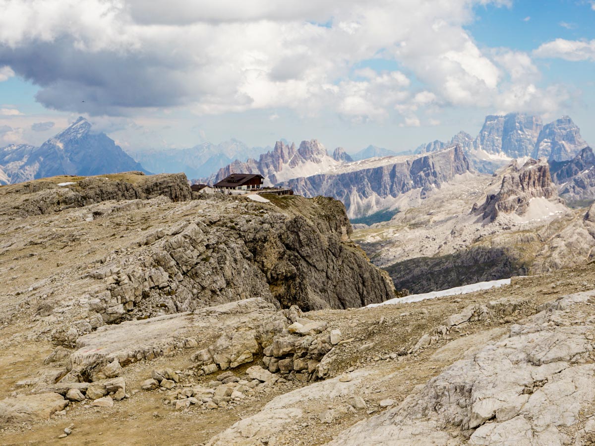 Dolomite views from the Lagazuoi to Passo Falzarego Hike in Dolomites, Italy