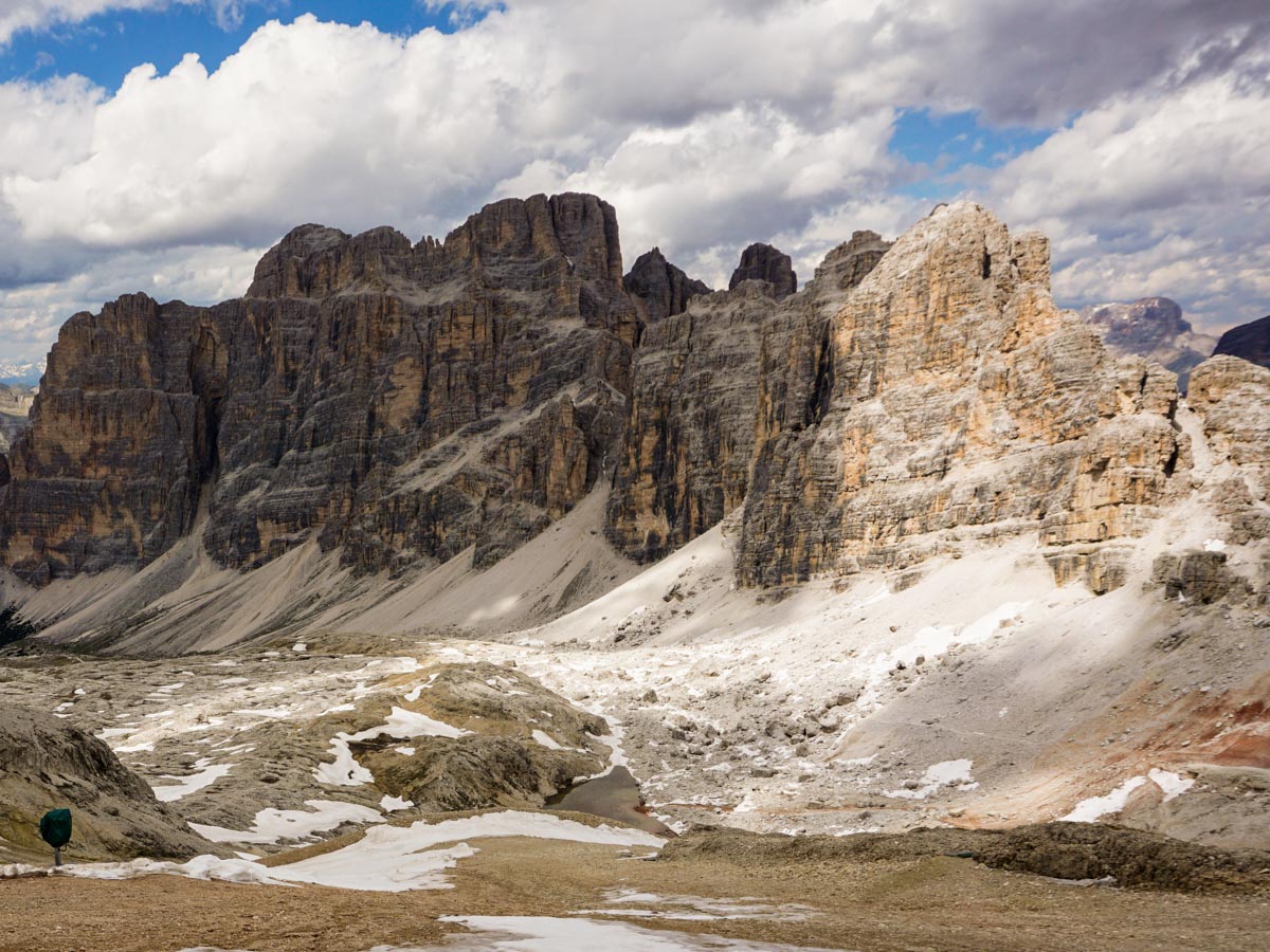 Trail of the Lagazuoi to Passo Falzarego Hike in Dolomites, Italy