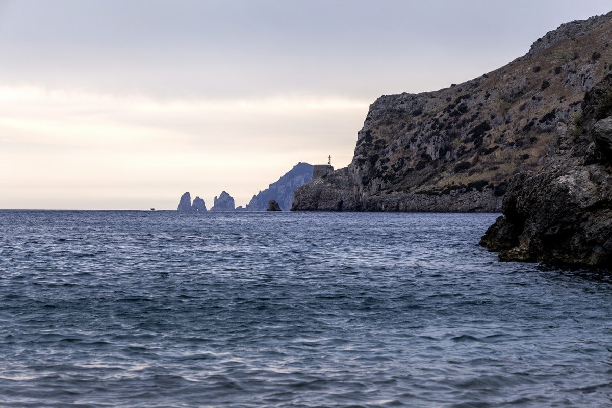 Views of Punta Campanella and Capri from the Bay of Ieranto Hike in Amalfi Coast, Italy