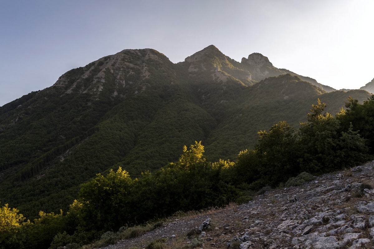The three major mountains of Lattari from the Monte Molare Hike in Amalfi Coast, Italy