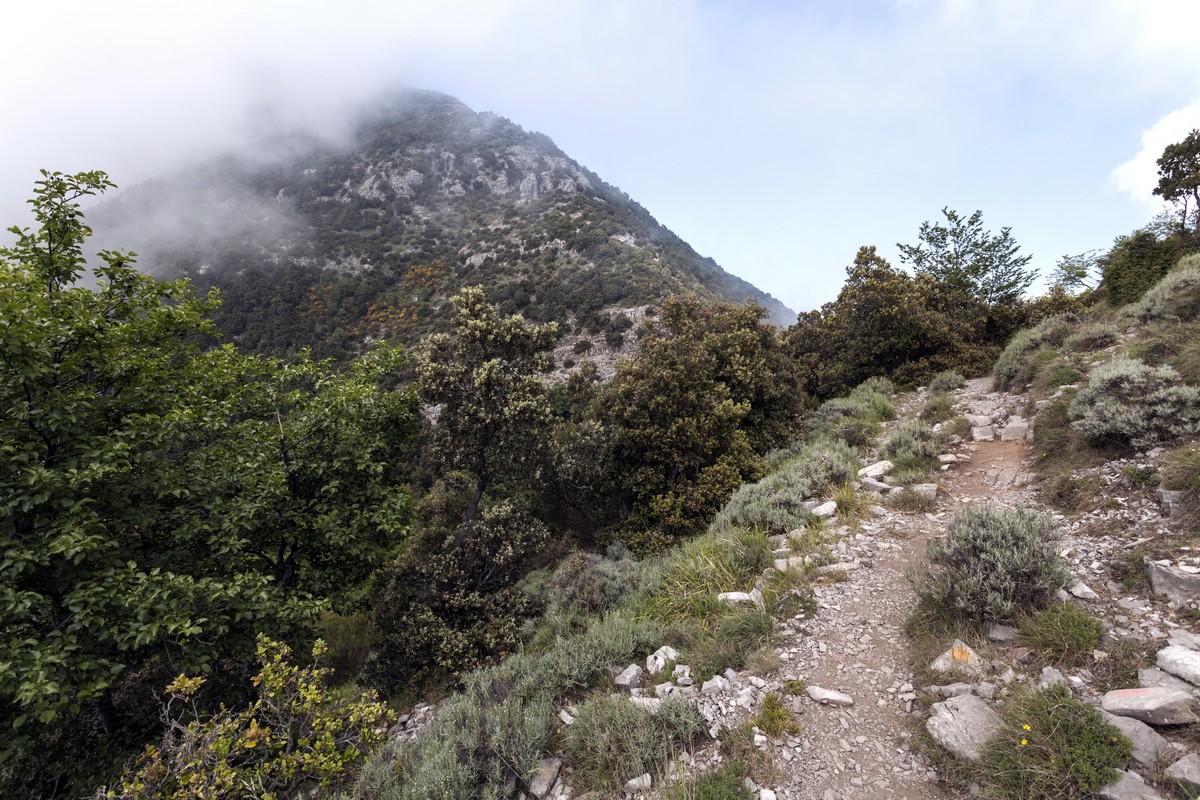 View from the trail of the Monte Canino Hike in Amalfi Coast, Italy