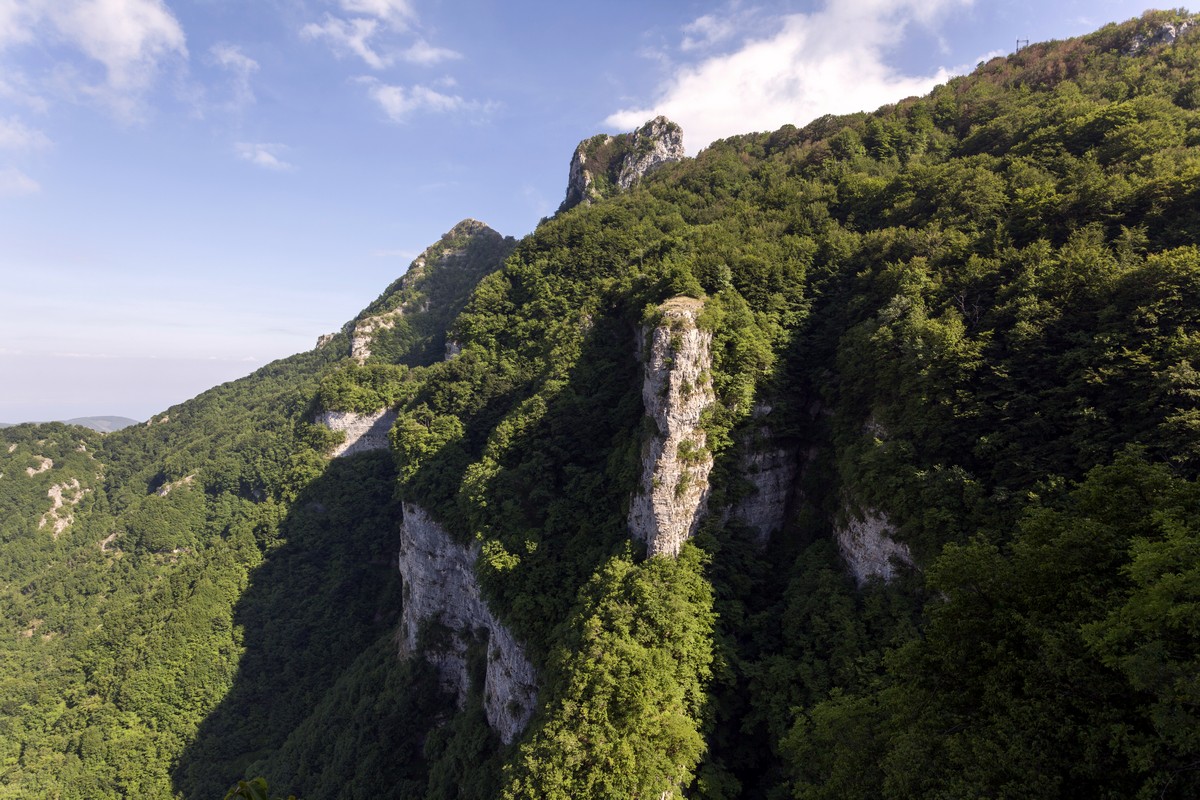 The Echo rock on the Ring of Faito Hike in Amalfi Coast, Italy