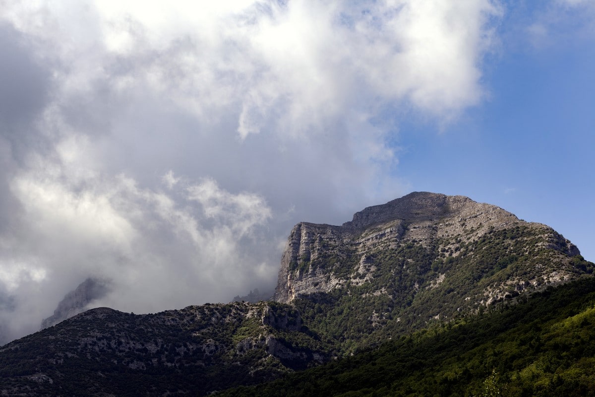 Mount Catello from the High Path of the Gods Hike in Amalfi Coast, Italy
