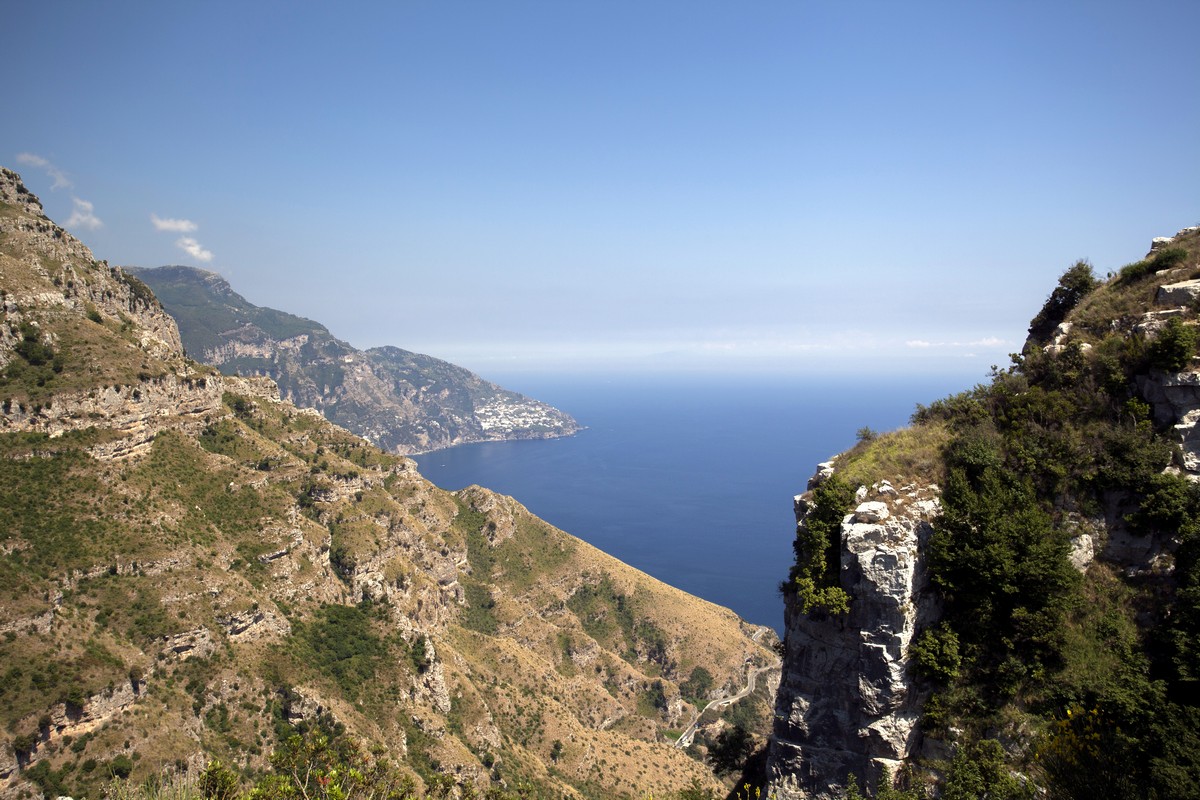 View from the Monte Comune Hike in Amalfi Coast, Italy