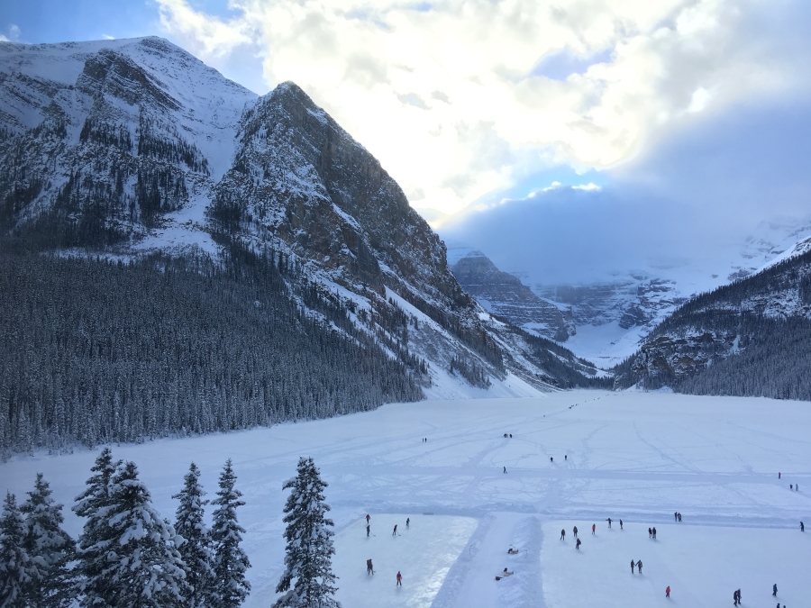 Visiting Lake Louise in winter is a great idea for a family skiing trip