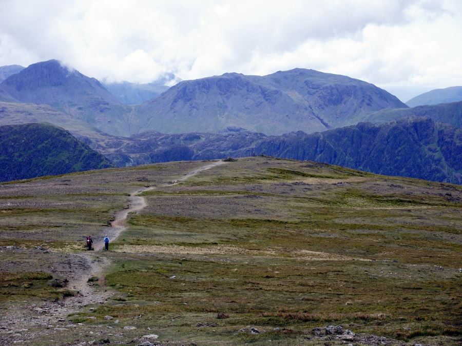 Trail from Robinson on the Newlands Horseshoe Hike in Lake District, England