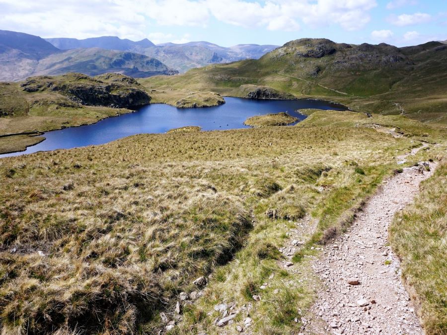 Angle Tarn on the Roman High Street Circuit Hike in Lake District, England