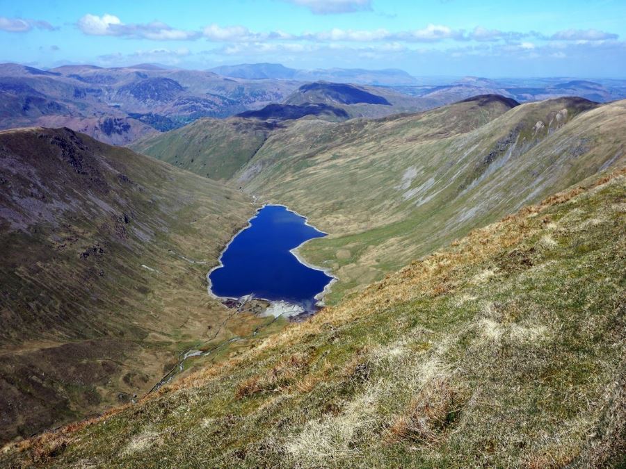 Hayeswater from the Roman High Street Circuit Hike in Lake District, England