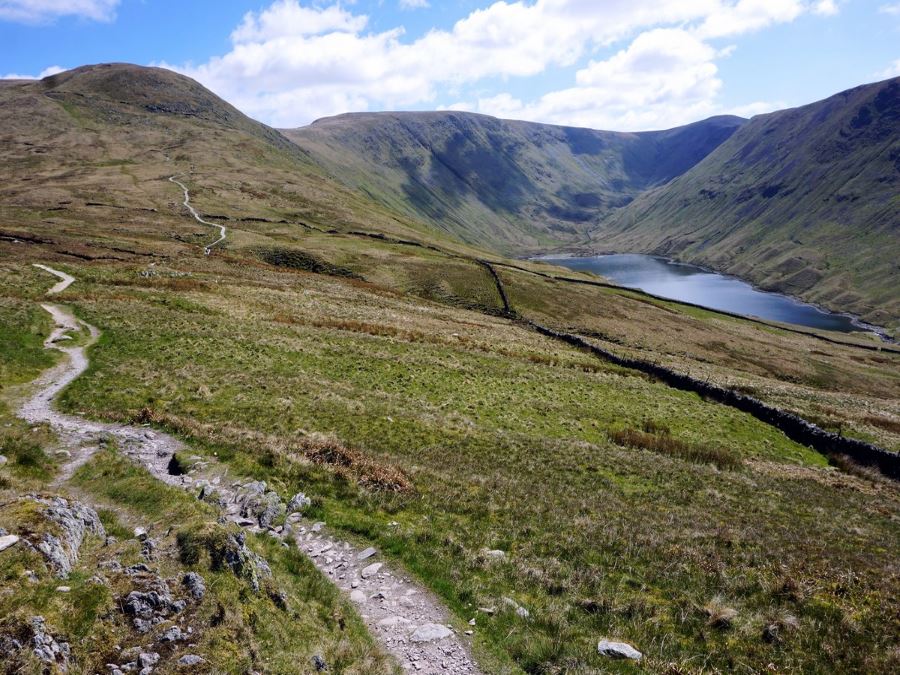 Hayeswater and Dale Head from the Roman High Street Circuit Hike in Lake District, England