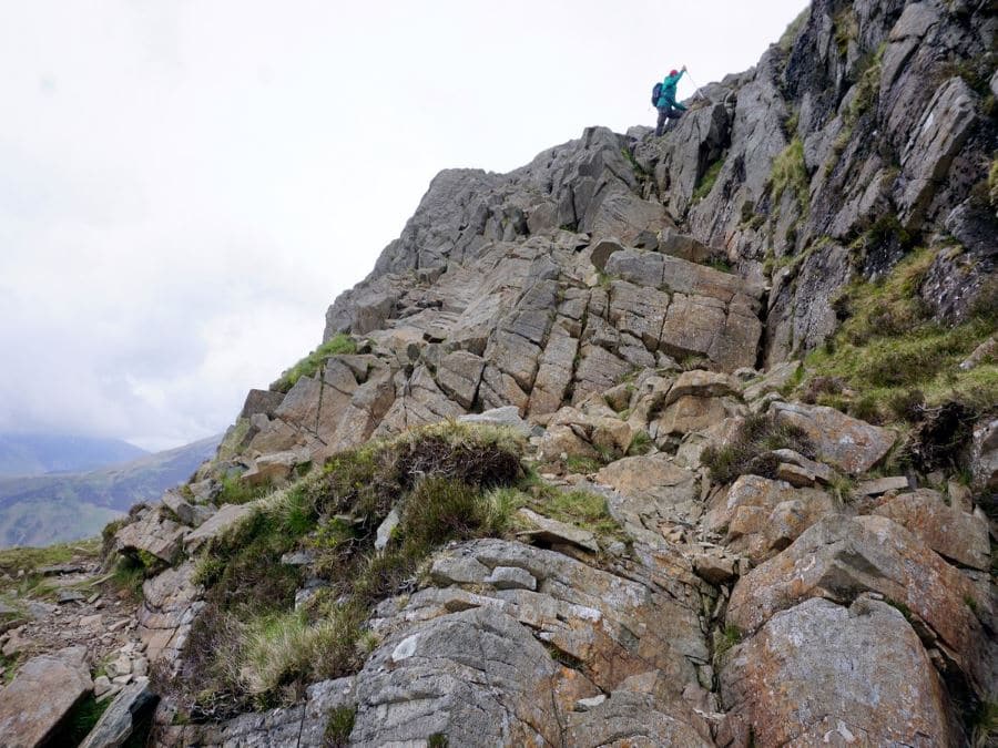 Scrambly part of the Haystacks Hike in Lake District, England