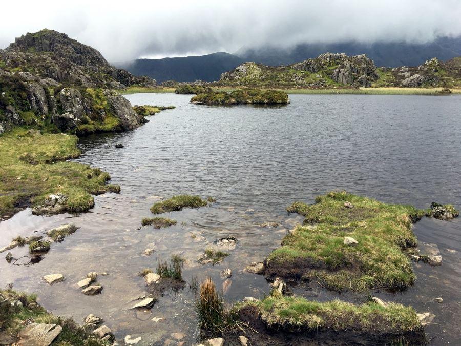 Innominate Tarn from the Haystacks Hike in Lake District, England