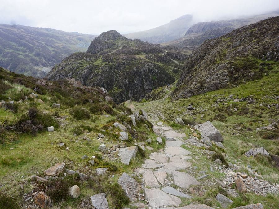 Descending views from the Haystacks Hike in Lake District, England