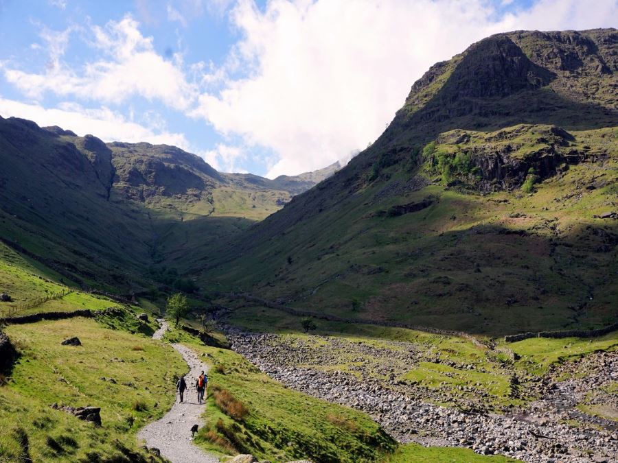 Beginning of the Scafell Pike Hike in Lake District, England