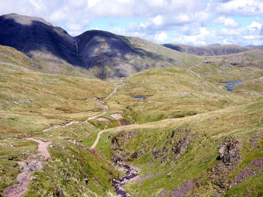 Views from the Scafell Pike Hike in Lake District, England