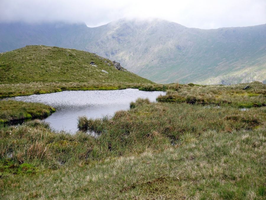 Tarn on the Fairfield Horseshoe Hike in Lake District, England