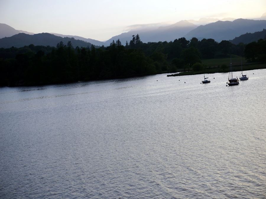 Windermere Lake from the Fairfield Horseshoe Hike in Lake District, England