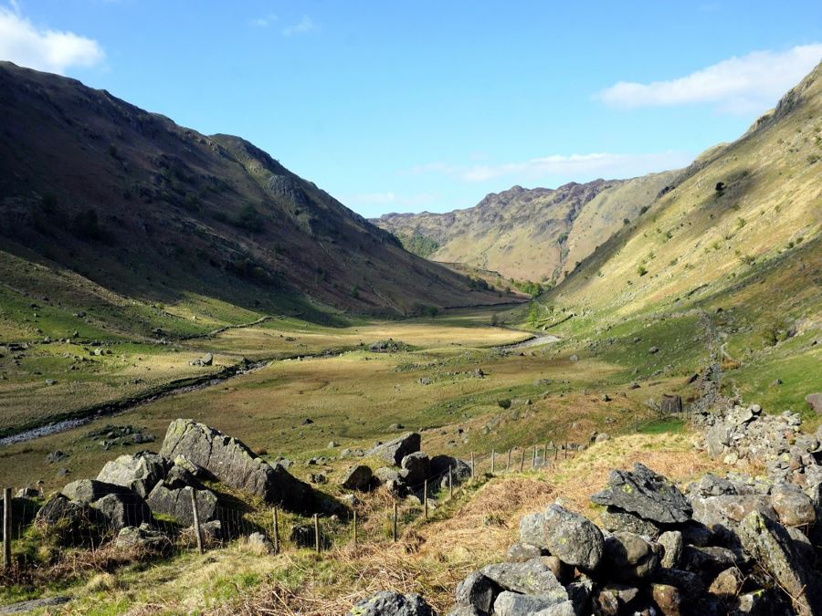 Langstrath Valley walk in Lake District, England