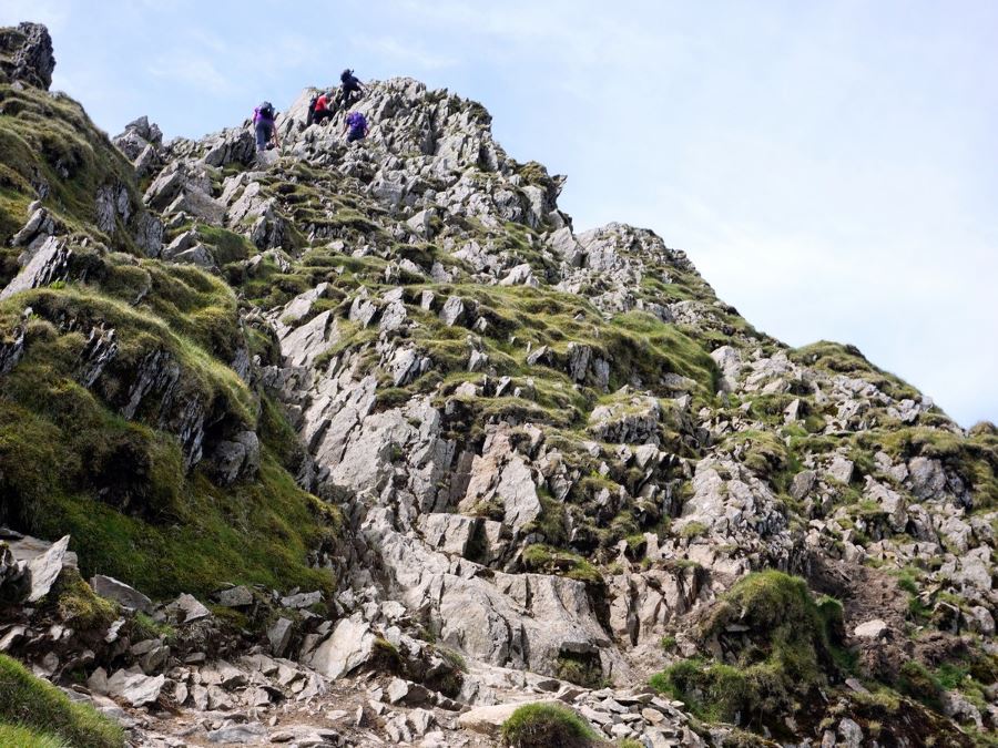 Scrambly bits on the Helvellyn via Striding and Swirral Edge Hike in Lake District, England