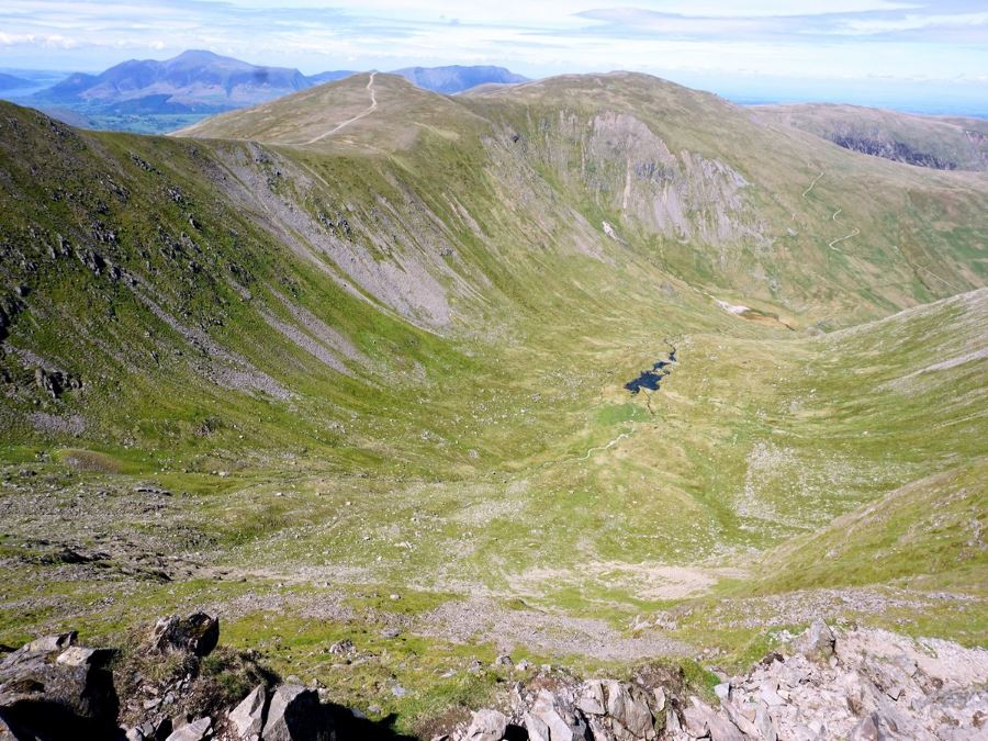 Helvellyn via Striding and Swirral Edge trail in Lake District