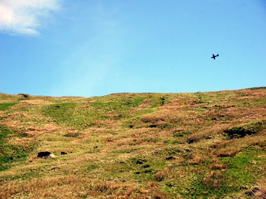 RAF fighters from the Helvellyn via Striding and Swirral Edge Hike in Lake District, England