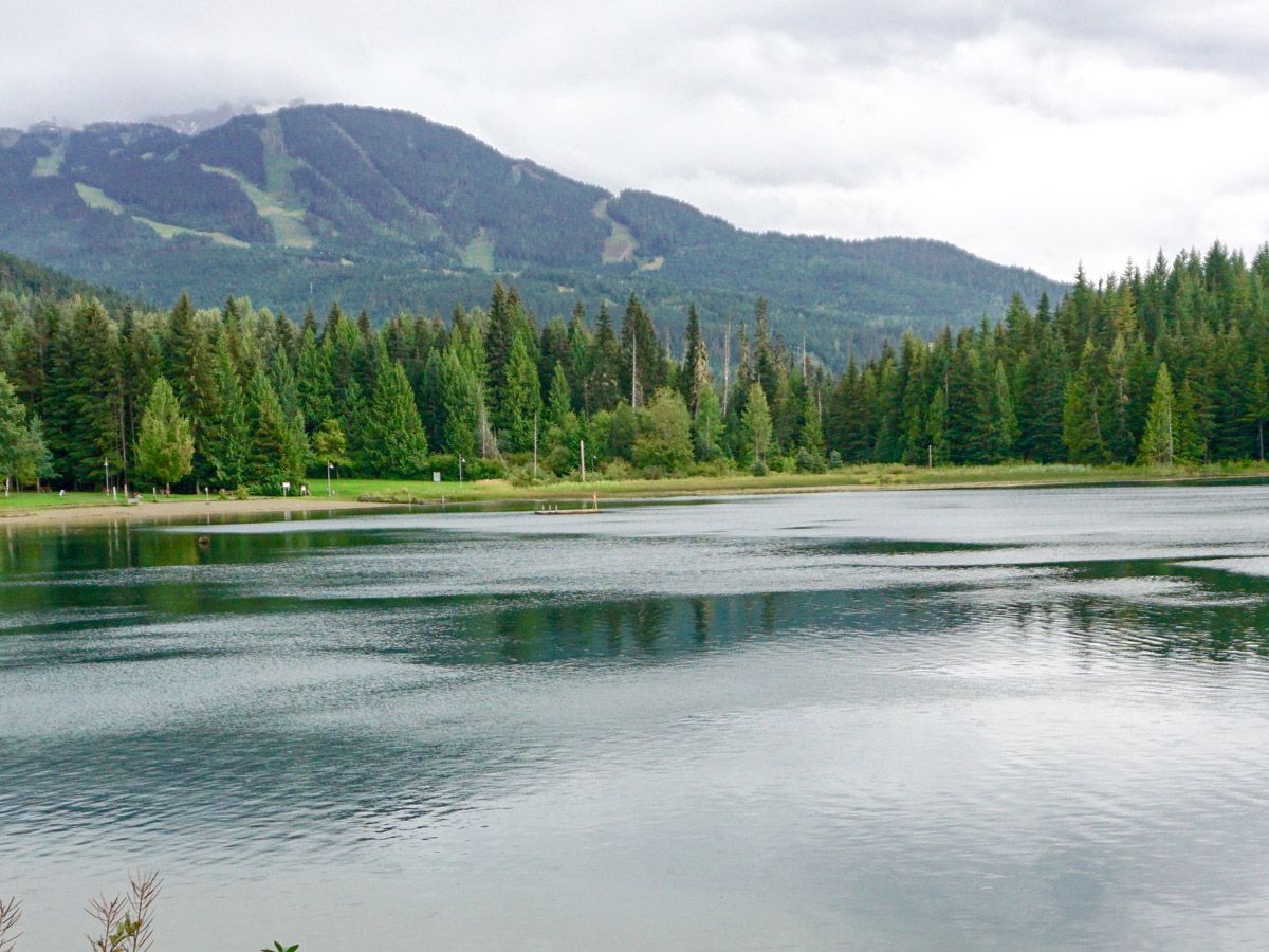 Trail views of the Lost Lake Hike in Whistler, Canada