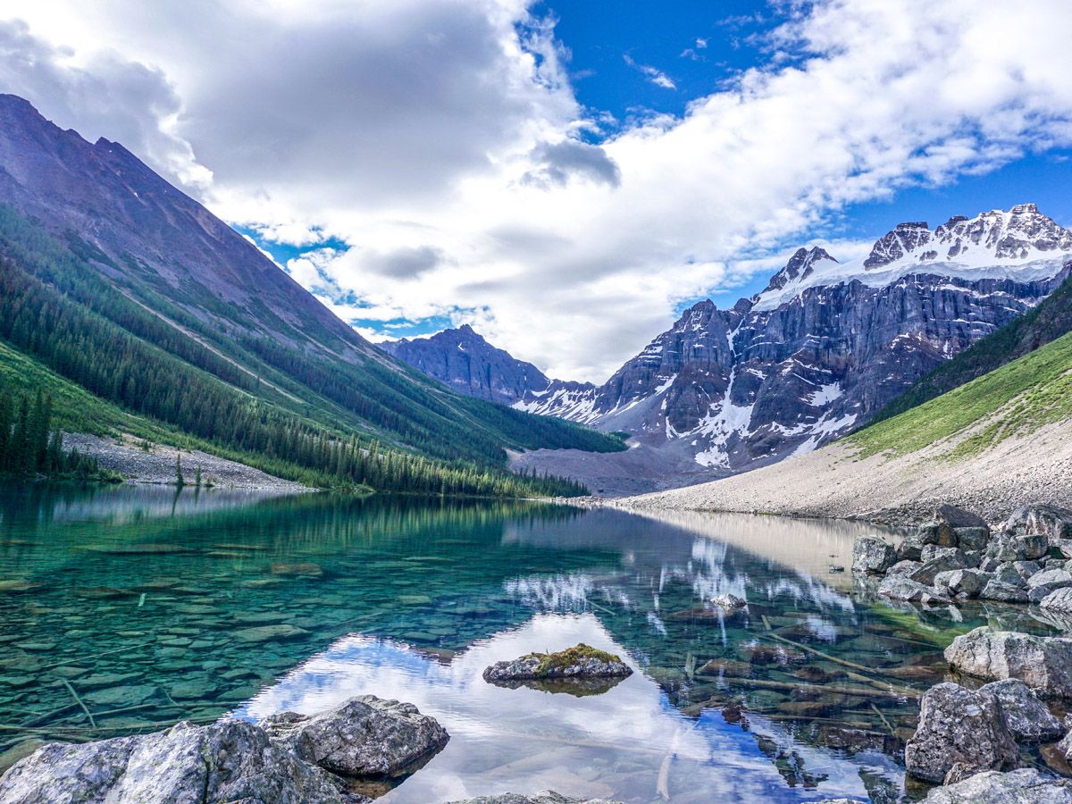 Lake views of the Consolation Lakes Hike in Lake Louise, Banff National Park