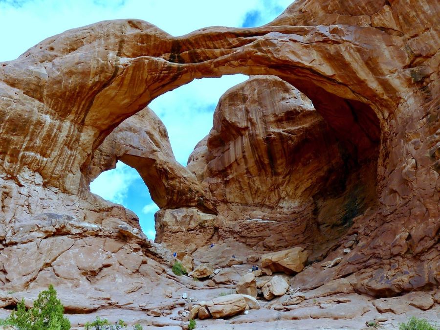 Double Arch trail in Arches National Park