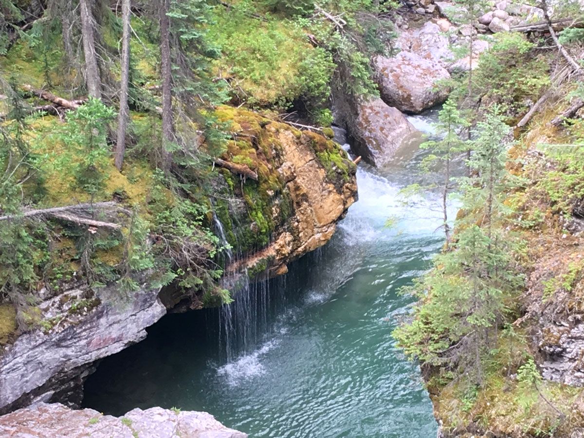 Beautiful falls on the Maligne Canyon Hike in Jasper National Park, Alberta