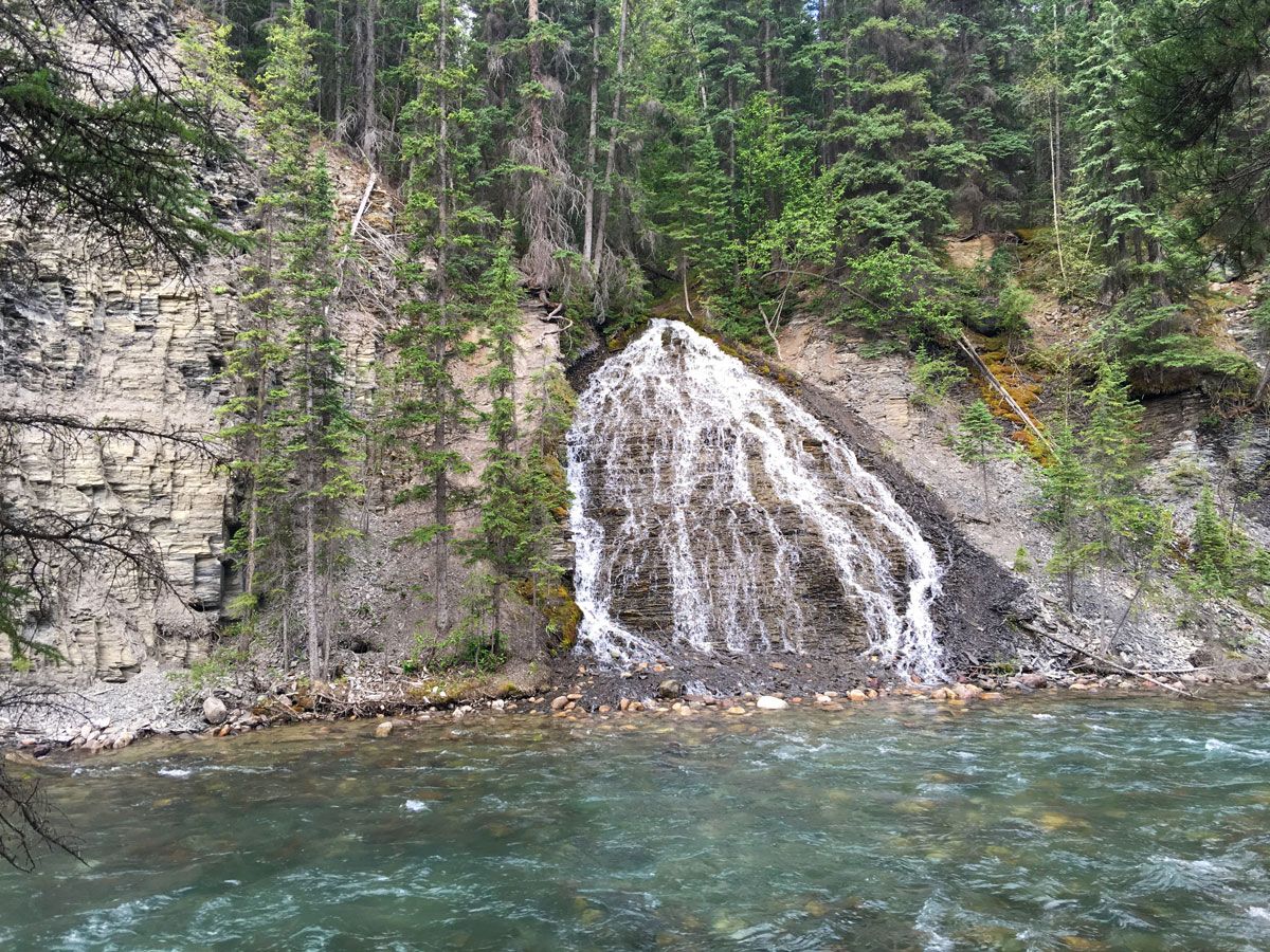 Falls and the river on the Maligne Canyon Hike in Jasper National Park, Alberta