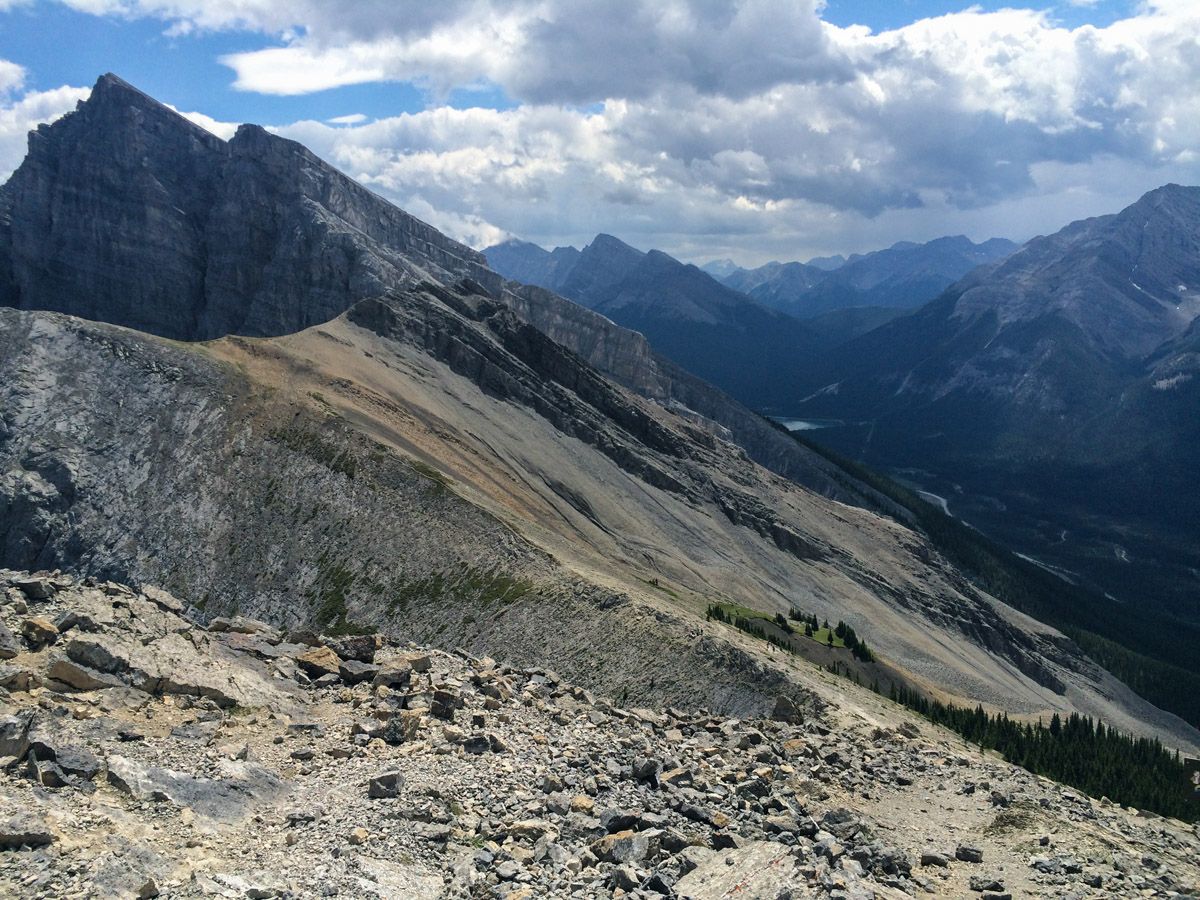 Panorama on the Ha Ling Peak, Miners Peak & The Three Humps Hike from Canmore, the Canadian Rockies