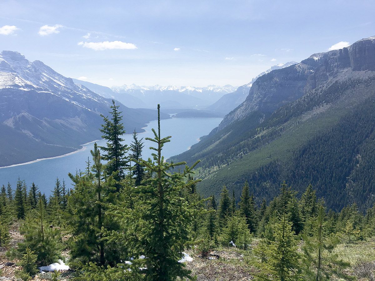 Views from the lookout on the Aylmer Lookout via Lake Minnewanka Hike near Banff