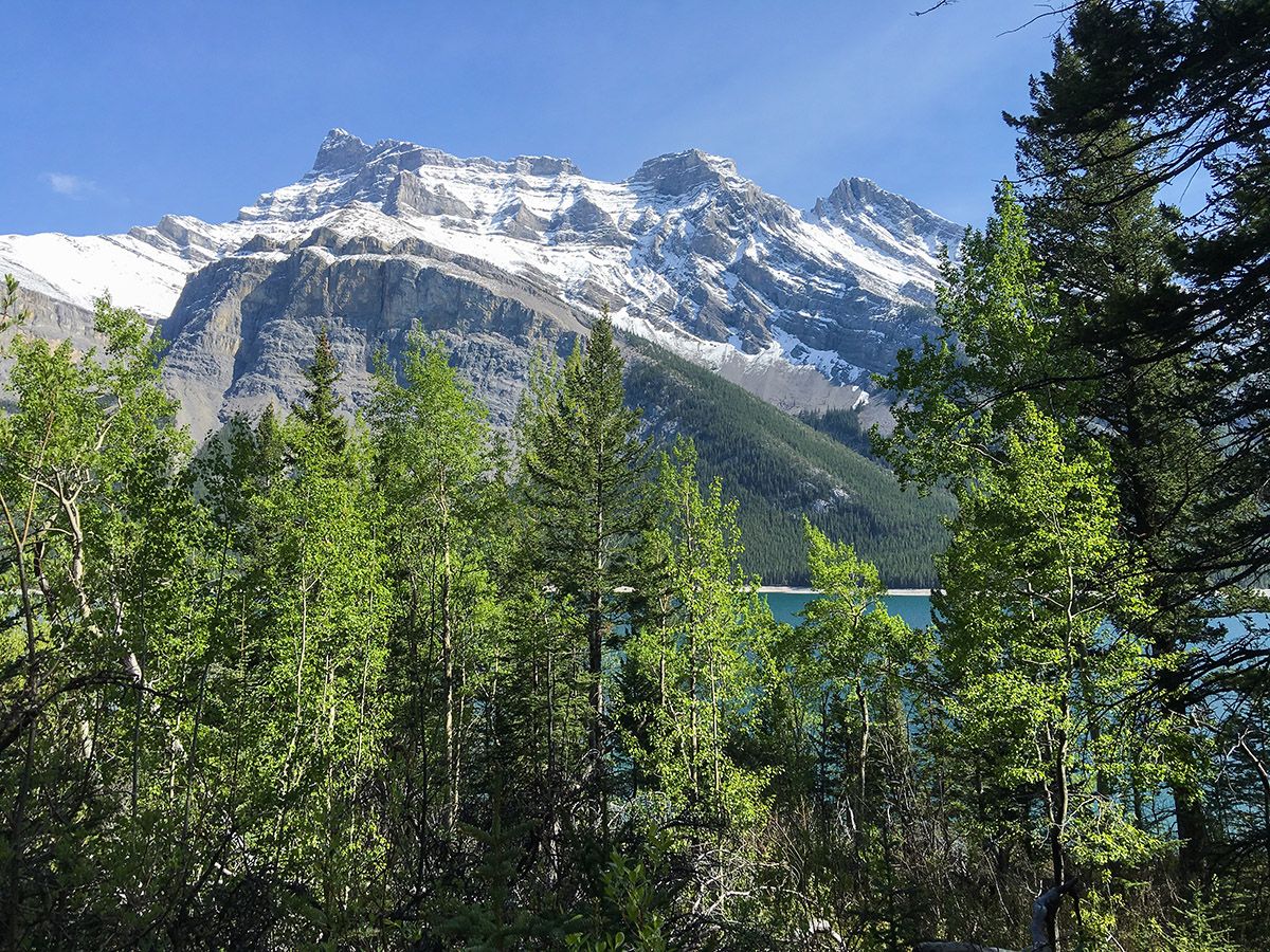 Mountains from the Aylmer Lookout via Lake Minnewanka Hike near Banff