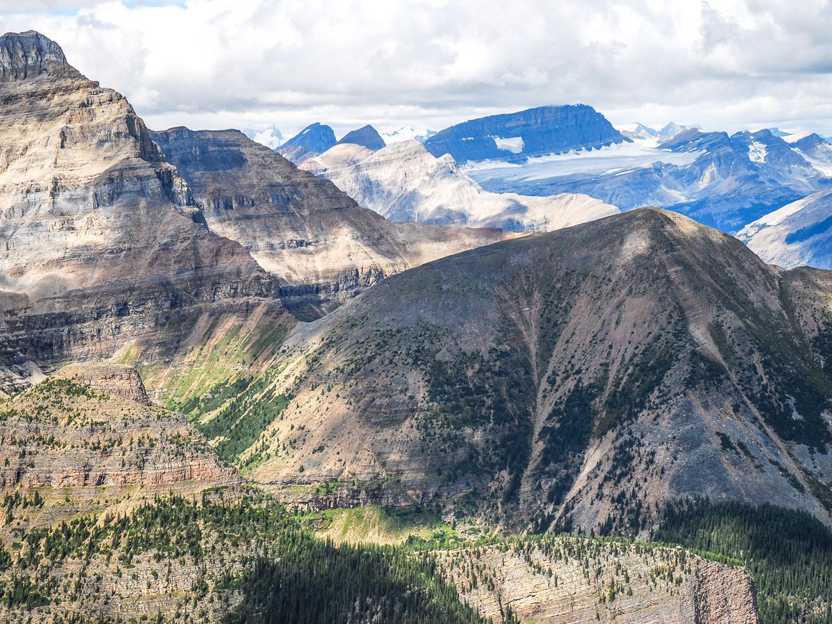 Mountains at Mount Fairview Summit Hike in Lake Louise