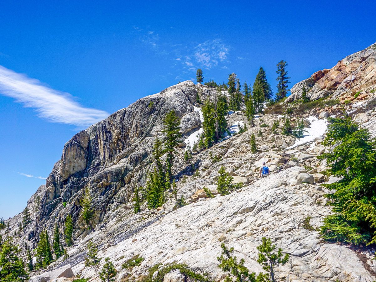 Mountain trail at Mount Hoffman Hike in Yosemite National Park