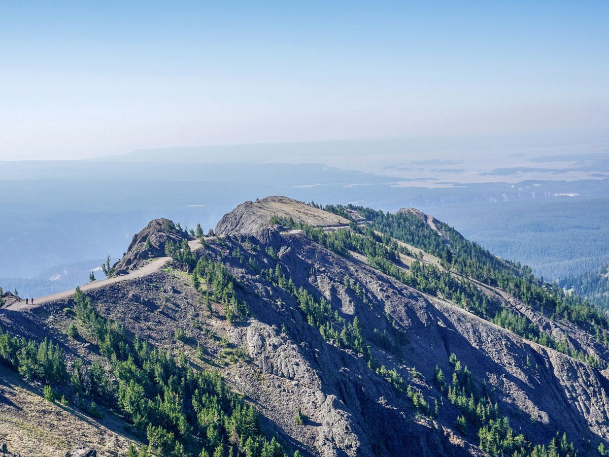 Mountain top at Mount Washburn Hike in Yellowstone National Park