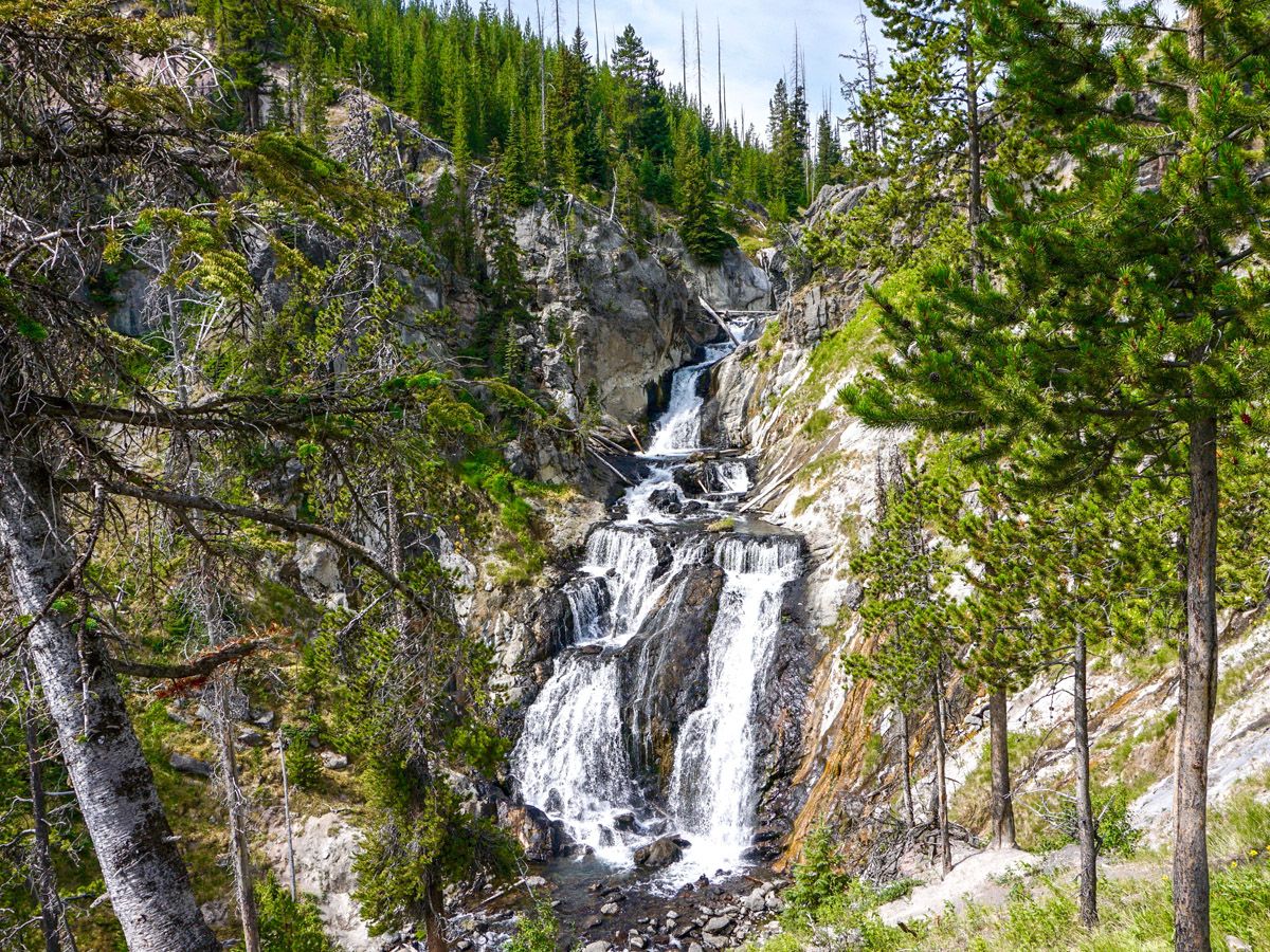 Falls at Mystic Falls Hike in Yellowstone National Park