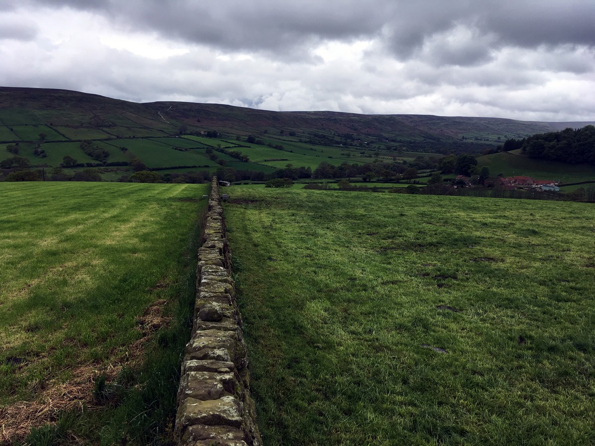 Views across the valley from the Farndale "Daffodil walk" Hike in North York Moors, England