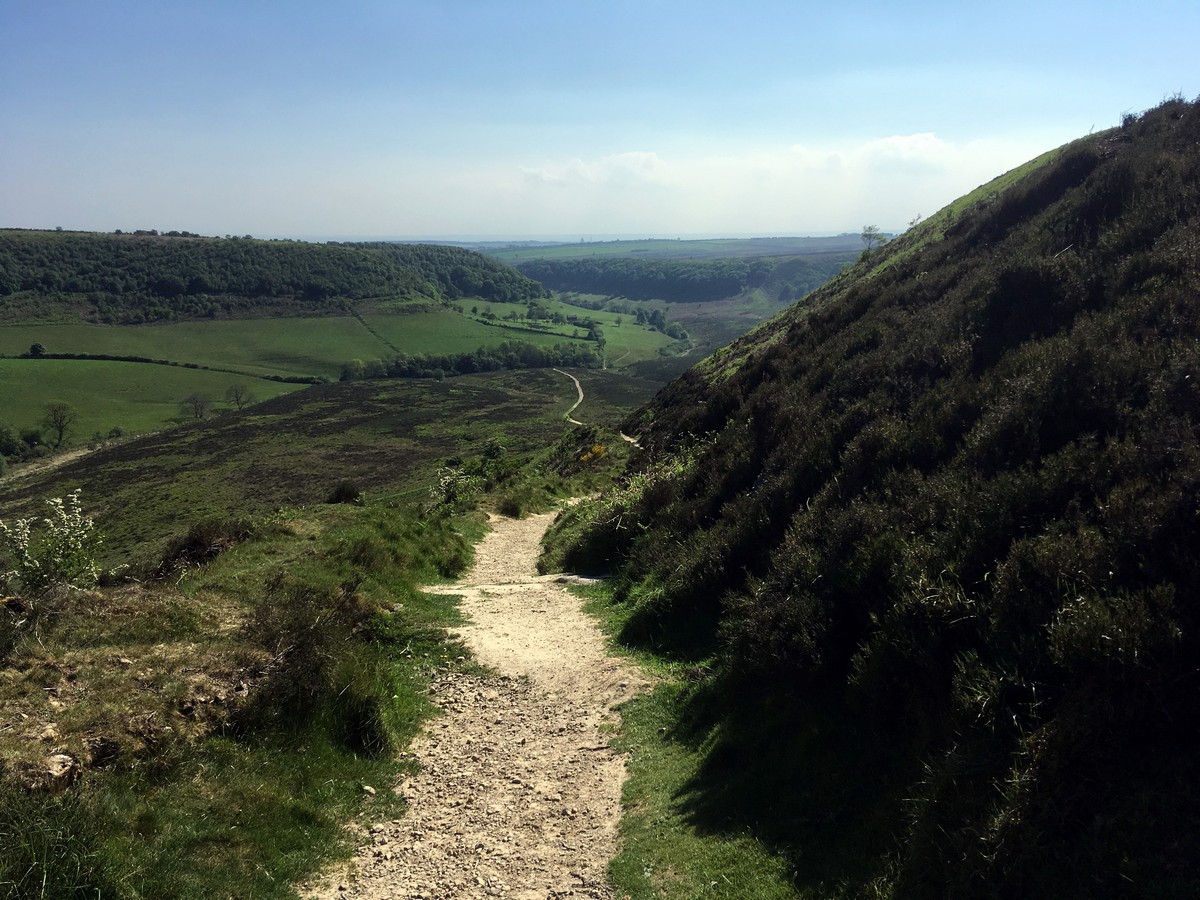 Path upon the Hole of Horcum Hike in North York Moors, England