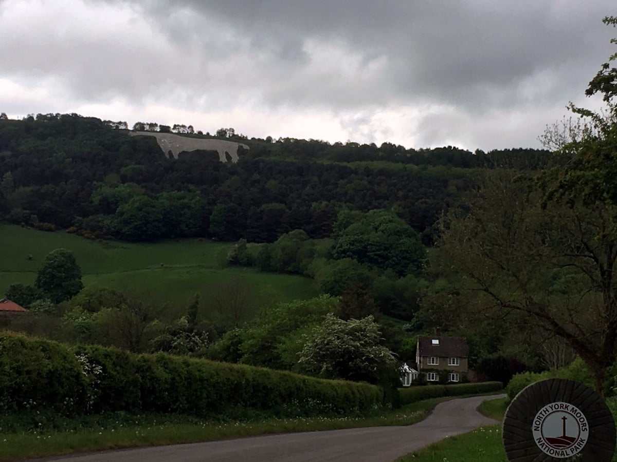 White Horse of Kilburn on the Sutton Bank, White Horse of Kilburn and Gormire Lake Hike in North York Moors, England