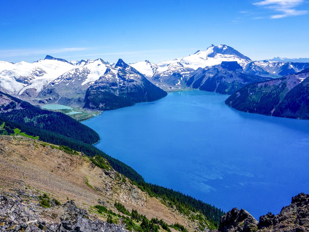Lake views from the Panorama Ridge Hike in Whistler, British Columbia