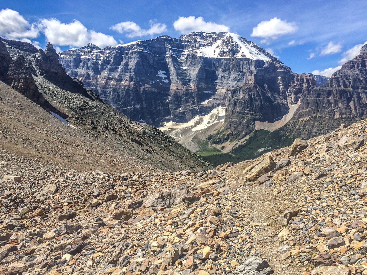 Beautiful scenery of the Paradise Valley Circuit Hike near Lake Louise, Banff National Park, Alberta