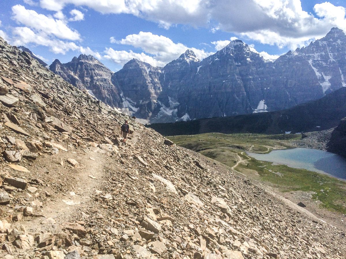 Route of the Paradise Valley Circuit Hike near Lake Louise, Banff National Park, Alberta